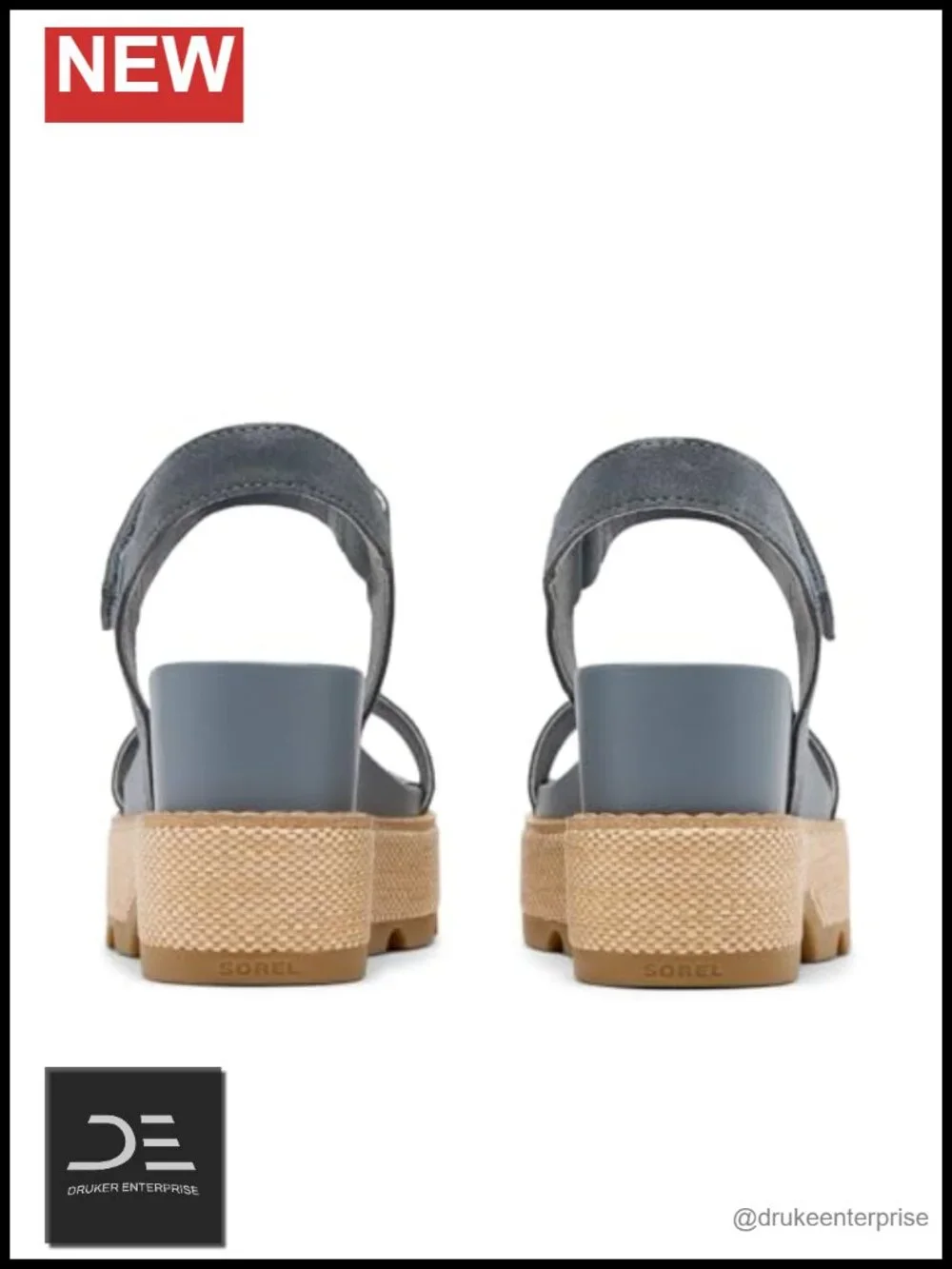 Sorel Joanie IV Y-Strap Wedge Sandals Suede Wedge Heel Hook & Loop
